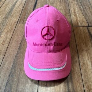 Mercedes Benz Hat Embroidered Logo Womens Cap Strapback Pink